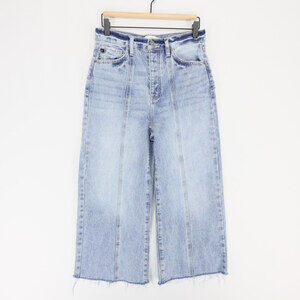 Kancan Mara Jeans Womens 5 26 Blue Light Wash Wide Leg High Rise Button Fly